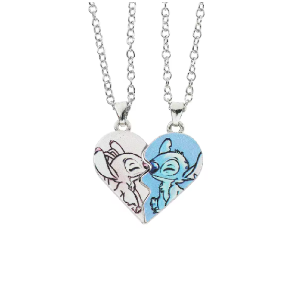 Collares en forma de Corazón con Imán (2 en 1)