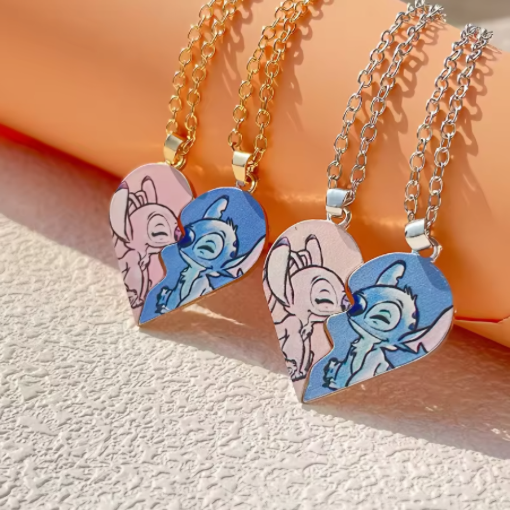 Collares en forma de Corazón con Imán (2 en 1)